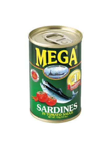 MEGA Sardines In Tomato Sauce Green 155g | MEGA 番茄沙丁鱼罐头 155克