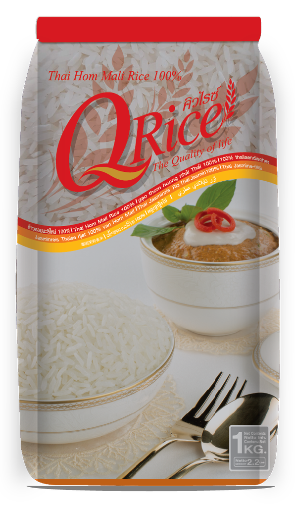 Q RICE 茉莉整米 1kg | Q RICE Thai Hom Mali Jasmine Rice 1Kg