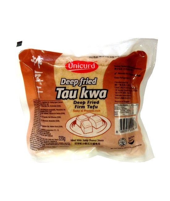 Unicurd T07 uppopaistettu tofu 油炸 豆干 220 g