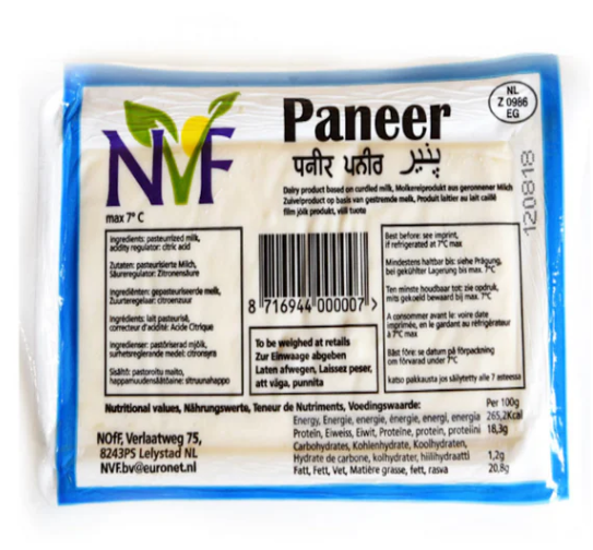 Fresh Paneer Cheese 1kg | 新鲜 Panner 芝士 1kg
