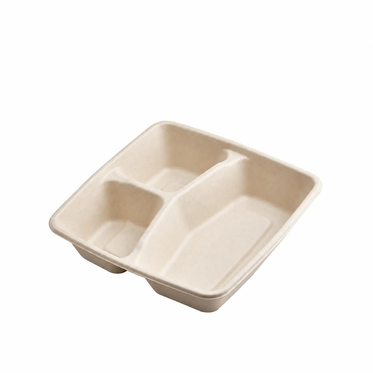 CS1000-3 Recyclable 3 parts Take Away Box 300sets/ctn(+ CS1000F Pet Lid & Cold meal) | CS1000-3 环保三格外卖盒 300套/箱 (+ CS1000F 冷餐透明盖)
