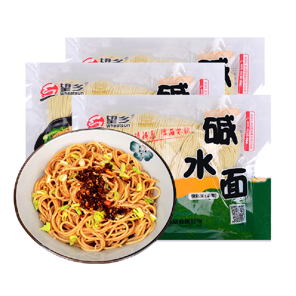 Wheatsun tuore Jian Shui -nuudelit 望乡 碱水面 400g  