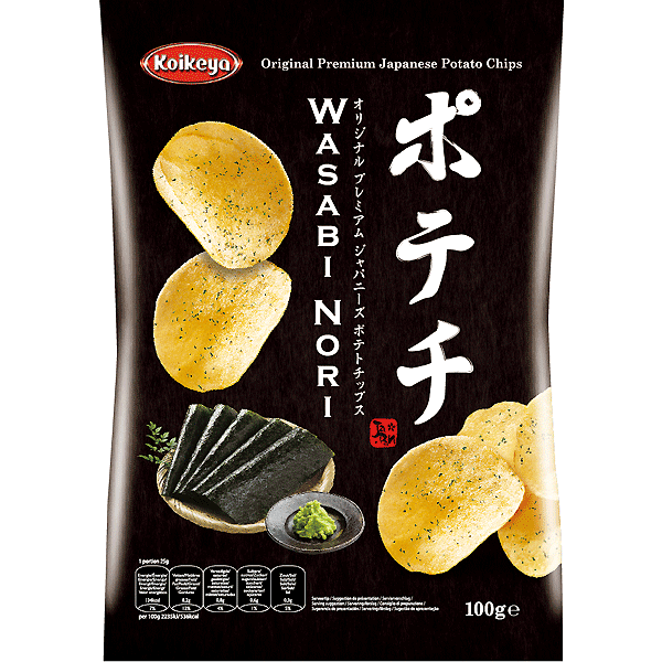  KOIKEYA  Potato Chip Wasabi Nori 100g/PKT | Koikeya 辣紫菜芥末味薯片 100g