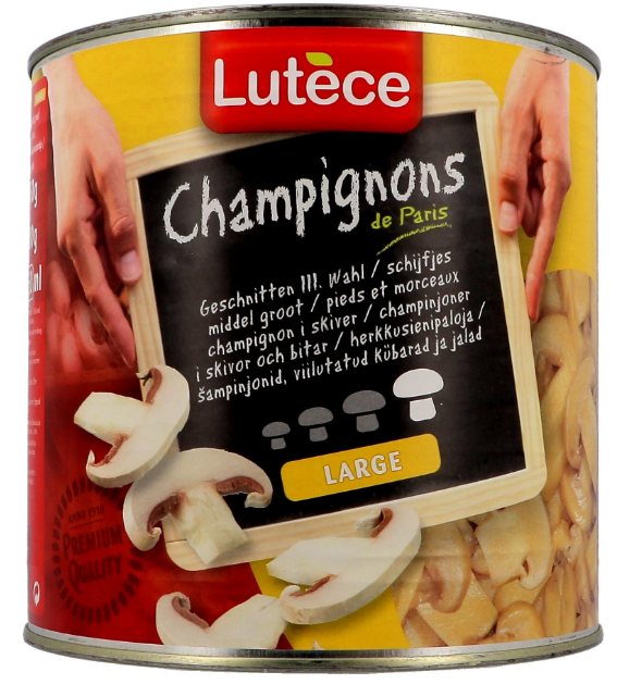 Mazza/CHAMPEX | LUTECE Herkkusieni/Mushroom 6*2.55kg/CTN | Mazza CHAMPEX | LUTECE 蘑菇片 6*2.55kg/箱