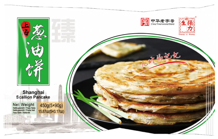 ZLS Shanghai Scallion Pancake 450g  | 张力生 老上海葱油饼 450g