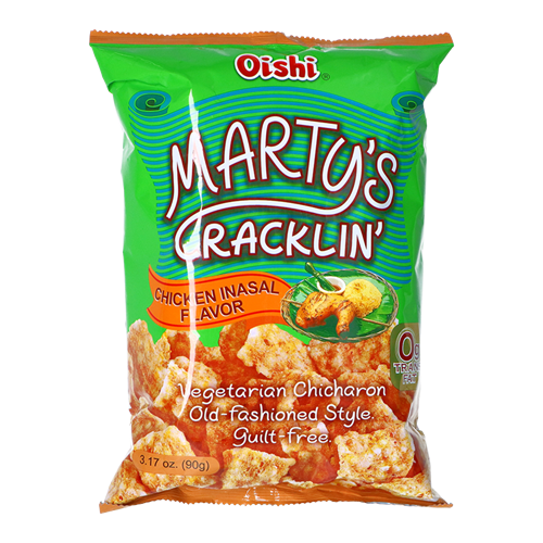 Oishi 油爆素猪皮 鸡肉味 90g | Oishi Marty's Crackling Chicken Inasal Chicharon 90g
