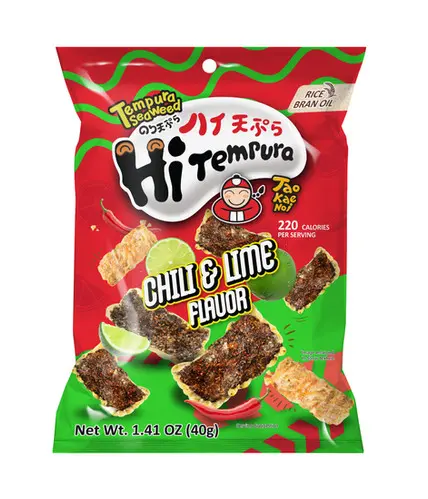 小老板 天妇罗紫菜 辣椒青柠味 40g | TAOKAENOI Tempura Seaweed Chili & Lime Flavor 40g