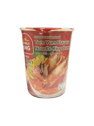 NOODLE KING Instant Glass Noodles Tom Yum Flavor Cup 60g | NOODLE KING 速食粉丝 冬阴功味 碗装 60g