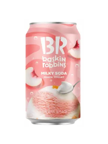 BASKIN ROBINS Hiilihapotettu juoma, persikka-jogurttimaku 350ml | 气泡水 蜜桃酸奶味 350ml