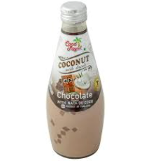 ROYAL PLUS Coconut Milk With Nata de Coco Chocolate Flavor Bottle 290ml | ROYAL PLUS 椰奶椰果饮料 巧克力味 290ml