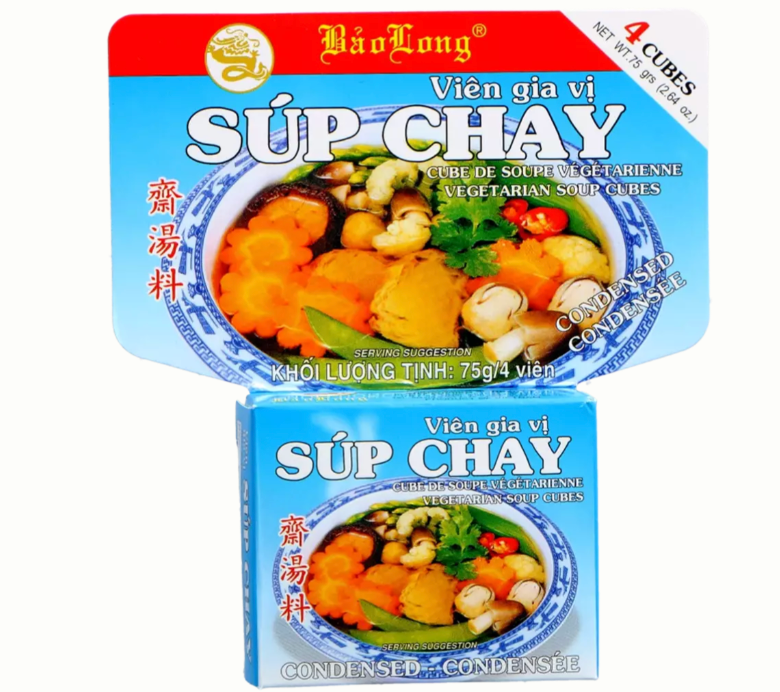 BAO LONG Sup Chay Vegetarian Soup Seasoning Cubes 75g | BAO LONG 素食汤调味块 75g