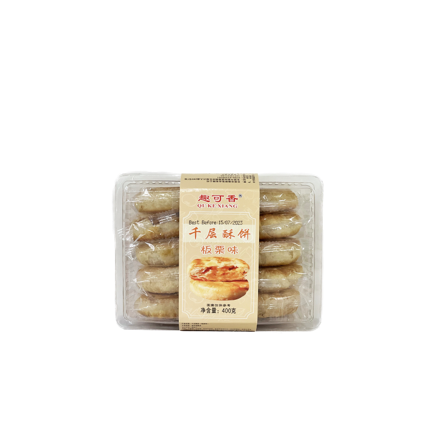 QKX Punapaputäytteinen Lehtitaikinaleivos 400 g | QKX 红豆千层酥 400g