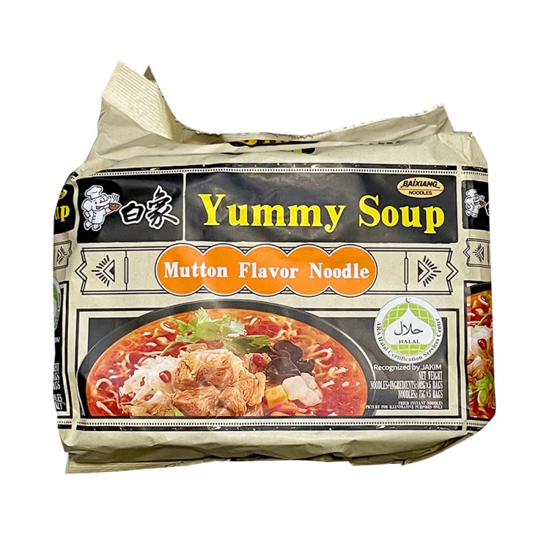 Baixiang Instant Noodle Yummy Soup-Mutton Soup 102g | 白象 汤好喝 羊肉汤面 清真 102g