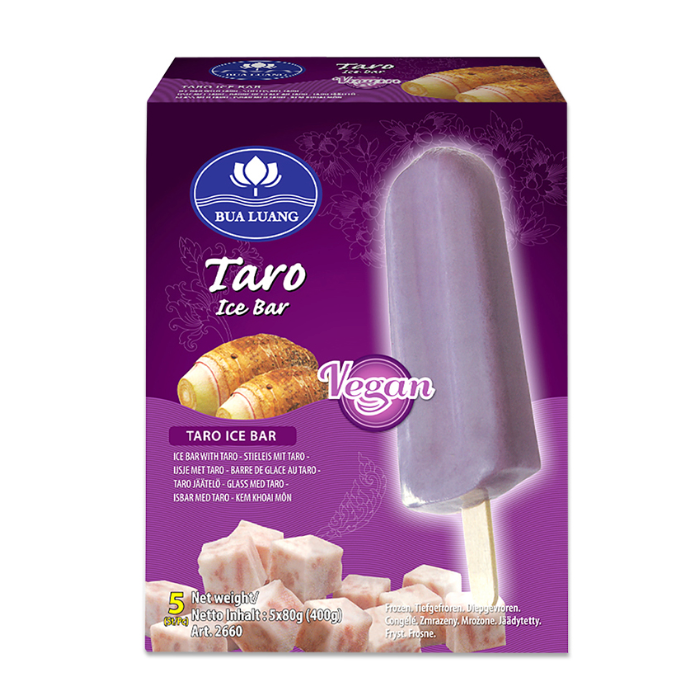 BUA LUANG Ice Bar With Taro 5*80g | BUA LUANG 香芋冰棒 5*80g