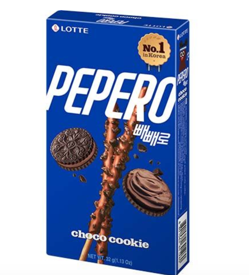 乐天 Pepero 巧克力曲奇饼干棒 32g | LOTTE Pepero Biscuit Sticks Choco Cookie Flavor 32g 