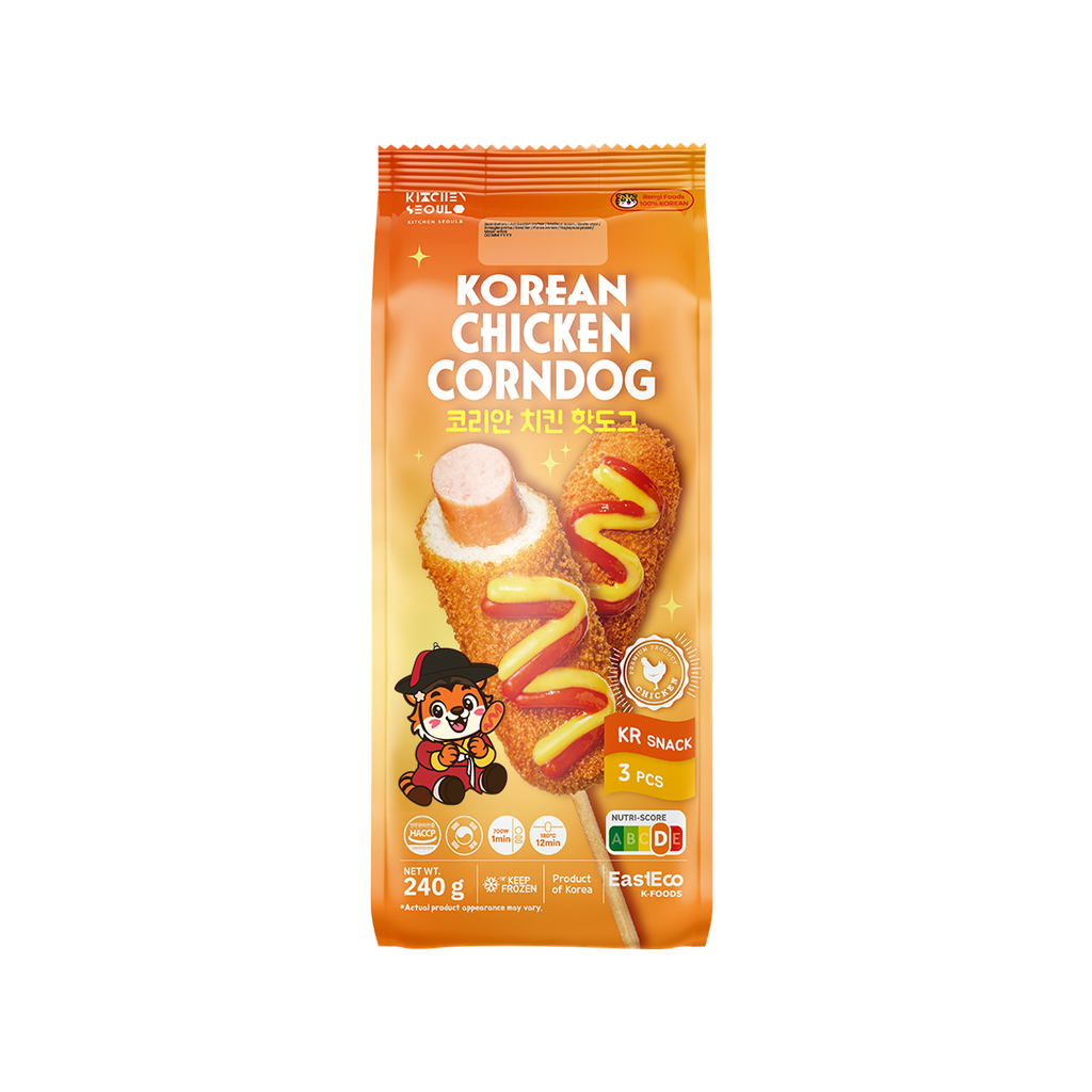 RENGI STREETFOOD Korean Chicken Cheese Corndog 80g | RENGI STREETFOOD 韩式鸡肉芝士热狗棒 80g