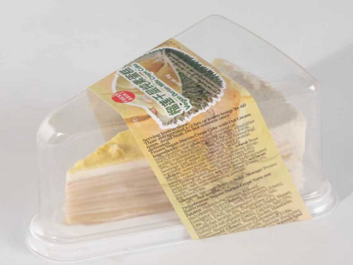 FF Vegaaninen Durian-Mille Crêpe -kakku 95 g | 香源 素榴莲千层蛋糕 95g