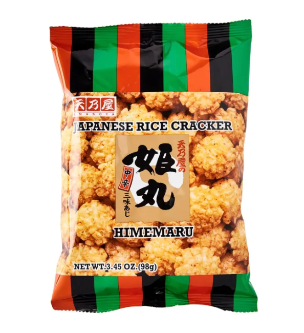Amanoya 姬丸 米果 香辣味 98g | Amanoya Himenmaru Rice Crackers Spicy Flavor 98g