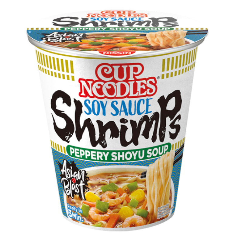 Nissin Instant Noodle Soy Sauce Shrimps Flavor 63g | Nissin 方便面 酱油虾味 杯面 63g