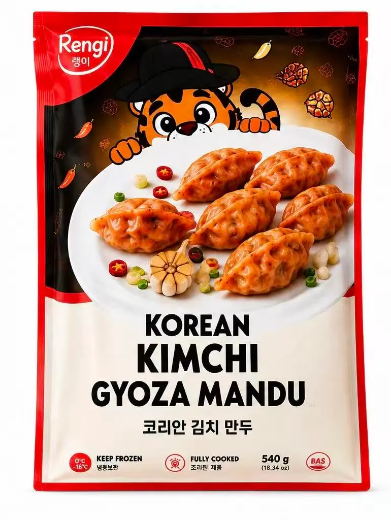 RENGI STREETFOOD 韩式饺子 泡菜味 595g | RENGI STREETFOOD Mandu Gyoza Kimchi Flavor 595g