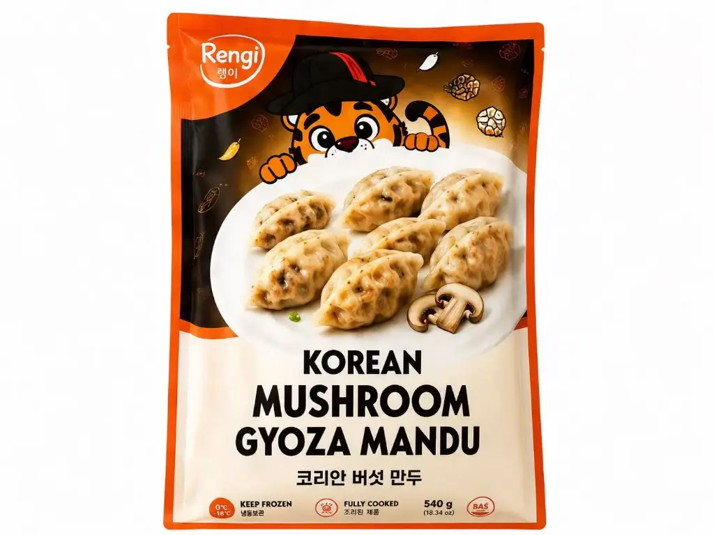 RENGI STREETFOOD Mandu Gyoza Sienimaku 595 g | RENGI STREETFOOD 韩式饺子 蘑菇味 595g