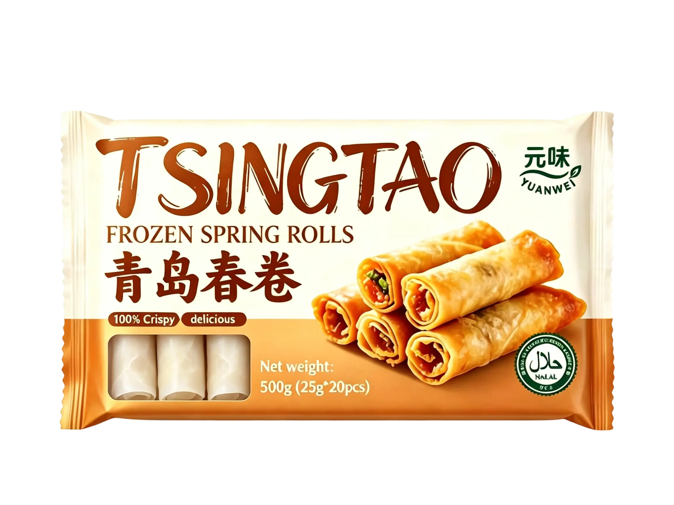 青岛 大春卷 10kg(圆) / 箱 | Spring Roll Round BIG 25ｇ*20*20bags / CTN