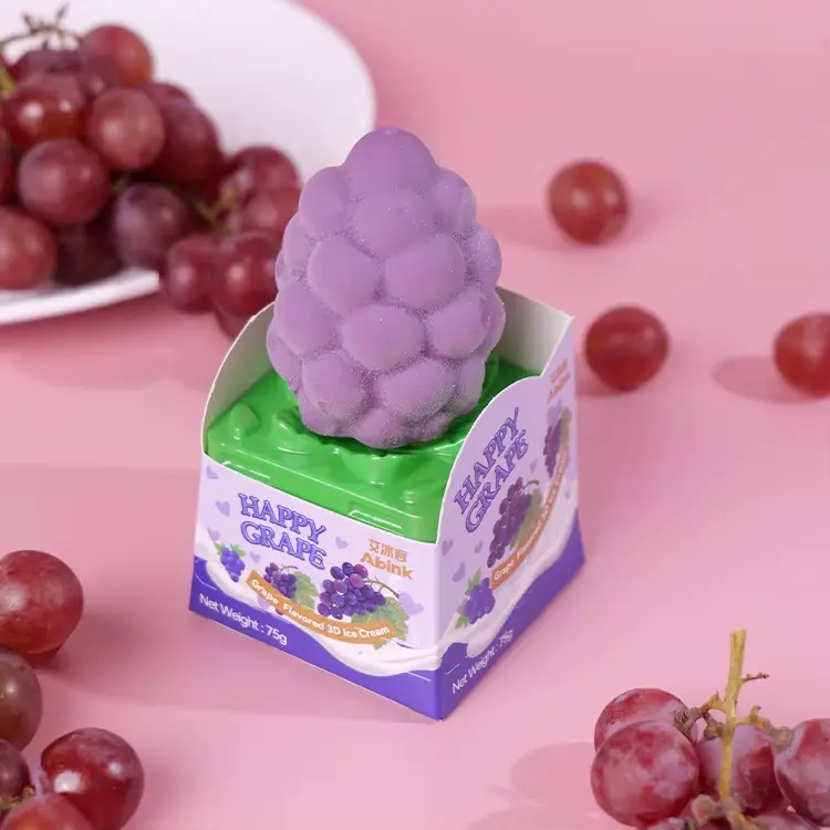 鼎丰 3D立体冰淇淋 葡萄味 75g | DingFeng 3D Ice Cream Grape Flavor 75g