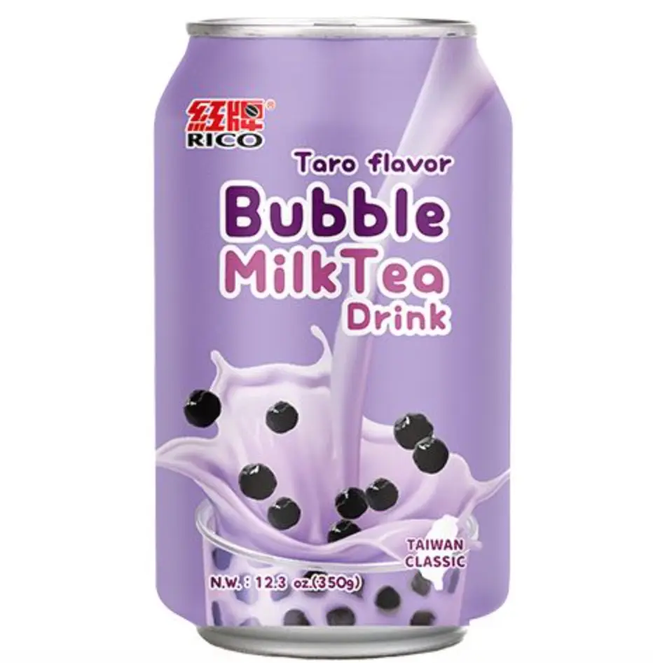 红牌 波霸奶茶 芋头味 340ml | RICO Bubble Milk Tea Drink Taro Flavor 340ml
