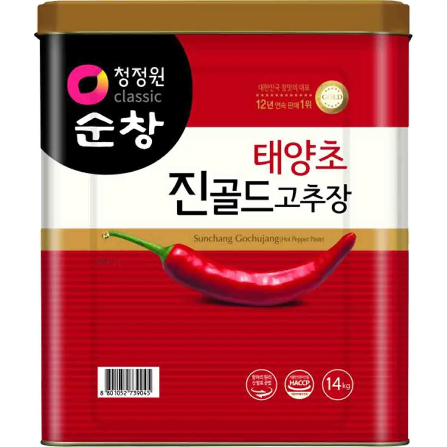 Haepyo 韩国辣椒酱(苦椒酱) 14kg | Haepyo Korean Gochujang Hot Red Pepper Paste Box 14kg
