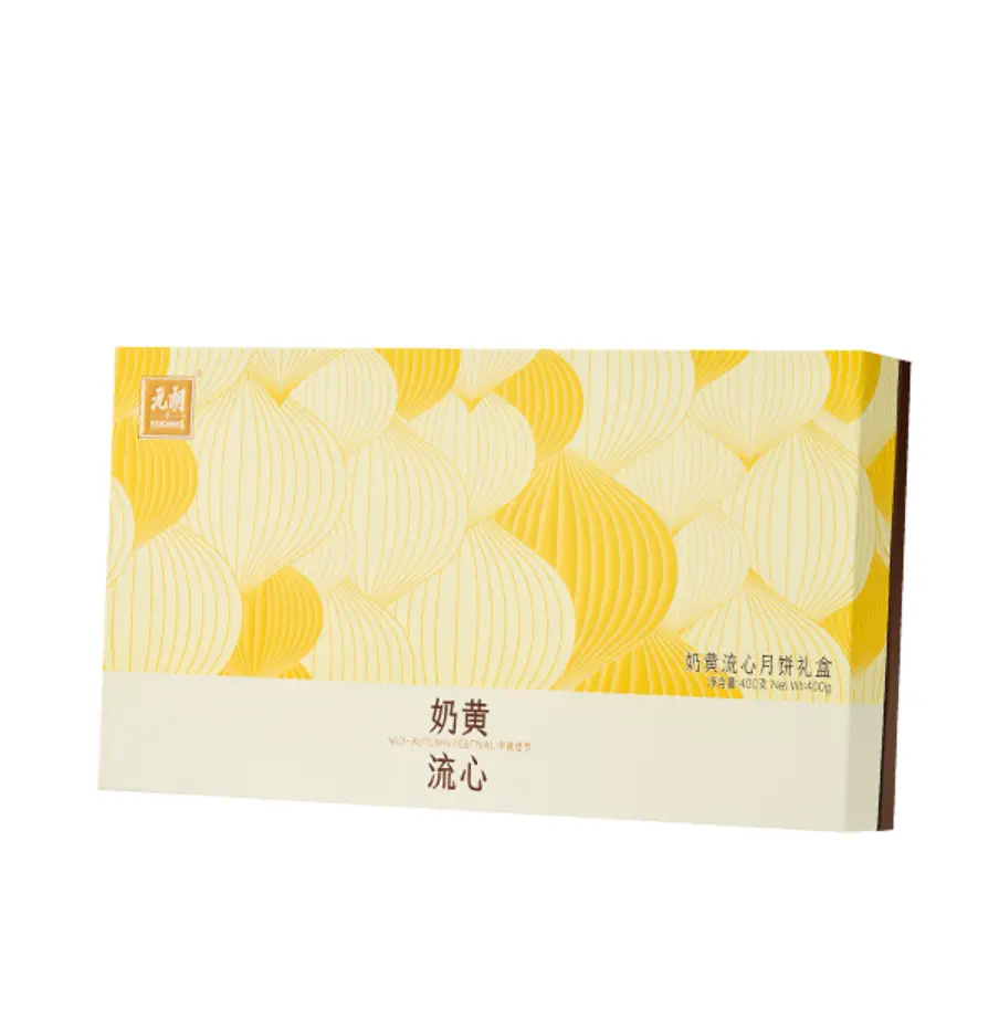 EULONG Vaniljakastike-juoksutäytteiset kuukakut lahjapakkaus 300g | 元朗 奶黄流心月饼礼盒 300g