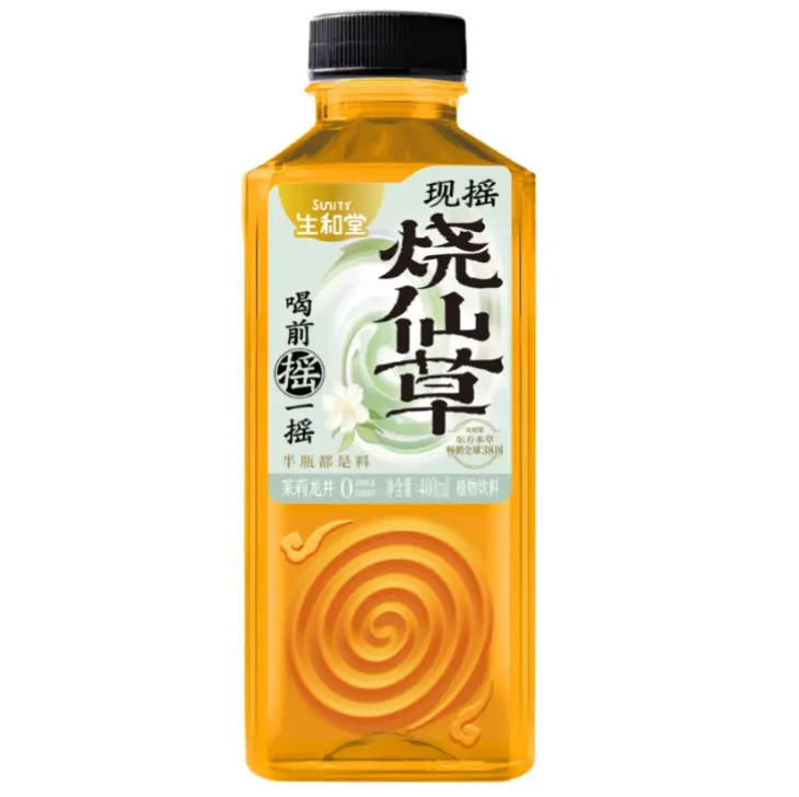 SHT Ruohohyytelöjuoma, jasmiini-Longjing-teen makuinen 400 ml | 生和堂 烧仙草饮料 茉莉龙井味 400ml