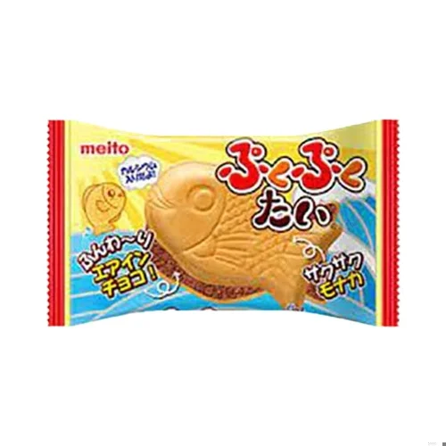 Meito Kalanmuotoinen suklaatäytteinen monaka 16.5g丨Meito 鲷鱼烧 巧克力味 16.5g