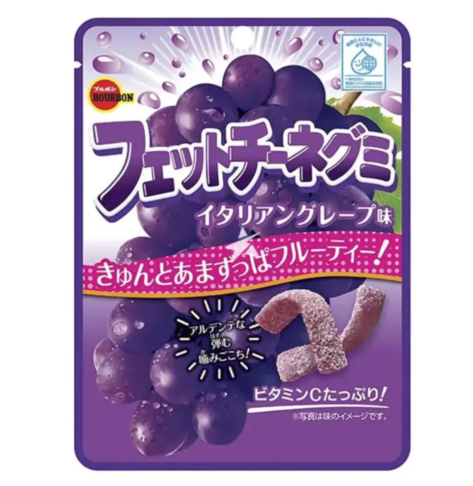 Bourbon 软糖 意大利葡萄味 50g | Bourbon Fettuccine Gummy Italian Grape Flavor 50g 