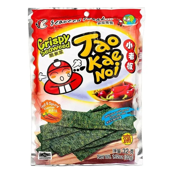 小老板 海苔 香辣味 32g | Taokaenoi Crispy Seaweed Spicy Flavor 32g
