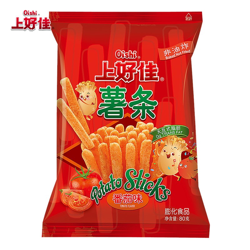 上好佳 薯条 番茄味 40g | Oishi Chips Tomato Flavor 40g