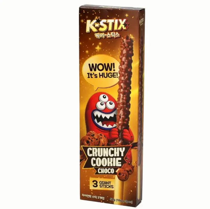K-STIX Chocolate Biscuit Sticks Crunchy Cookie Flavor 54g | K-STIX 巧克力饼干棒 酥脆曲奇味 54g 
