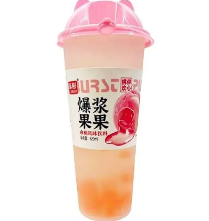 乐彬 爆浆果果饮料 白桃味 620ml | LB Bursting Boba Drink White Peach Flavor 620ml