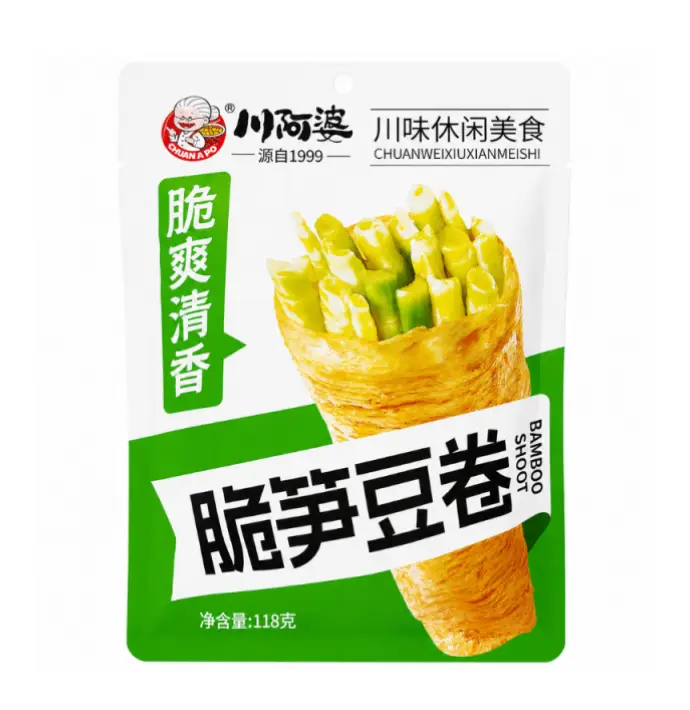 CAP Crispy Bamboo Shoot & Tofu Rolls 118g | 川阿婆 脆笋豆卷 118g