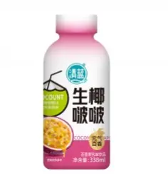 QL Coconut Sago Drink Passion Fruit Flavor 338ml | 清蓝 生椰啵啵 百香果味 338ml