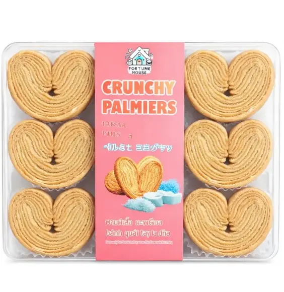 ortune House Rapeat palmier-leivonnaiset, kookoksen maku 200g | 酥脆蝴蝶酥 椰子味 200g