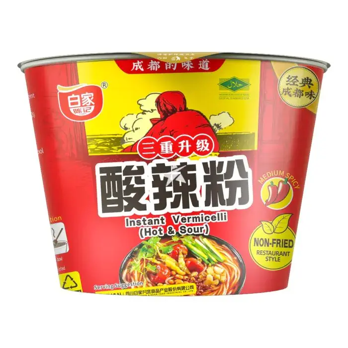 Baijia Instant Sweet Potato Vermicelli - Hot & Sour Flavour (Bowl) 108g | 白家陈记酸辣粉碗装 108g