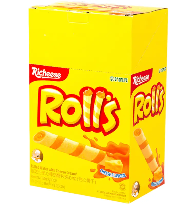 NABATI Richeese Vohvelirullat juustokreemitäytteellä 180g | 芝心棒夹心卷 奶酪味 180g