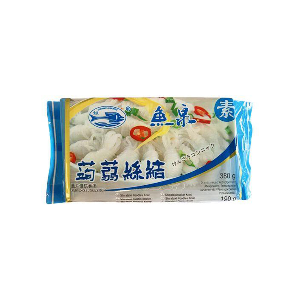 Fish Well Shirataki Noodles Knot 380g | 鱼泉 白泷(蒟蒻)面 结 380g