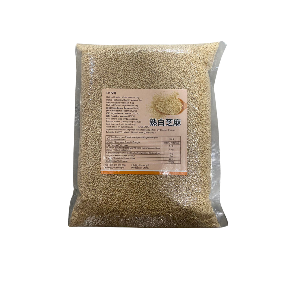 Daikyo Roasted White sesame 1kg | 大京 烘焙熟白芝麻 1kg