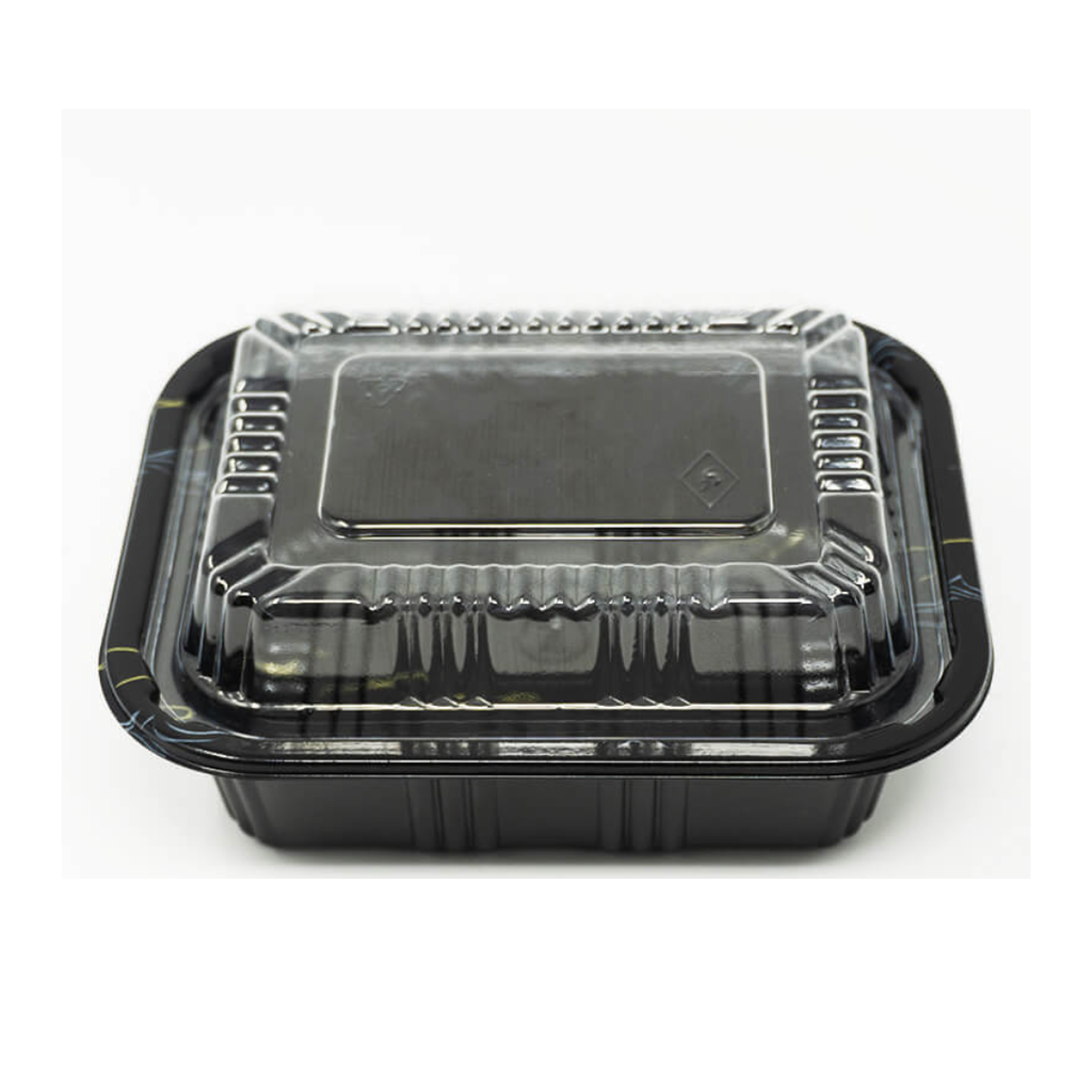 SP6 takeaway box (Black) for hot meal 500ml 300sets | SP6 中餐热餐外卖盒 500ml (方形黑色) 300套/箱