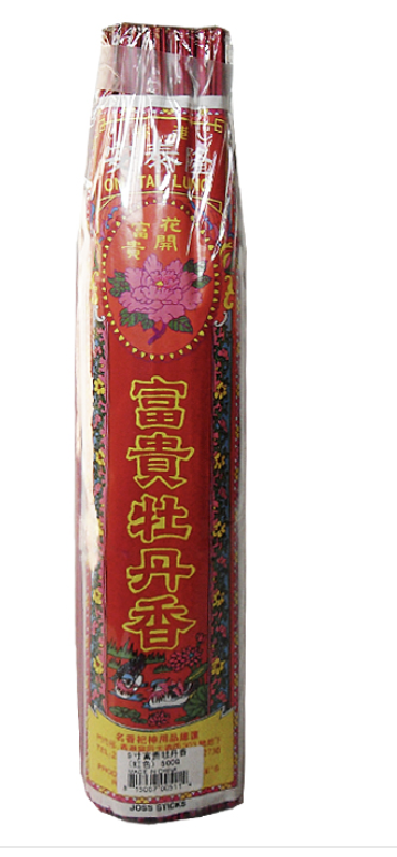 MOU DAN 红骨牡丹线香 500g | MOU DAN Peony Joss Stick Incense RED 500g
