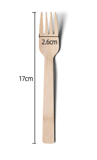 一次性餐具 竹叉 17cm 10支装 | Disposable Tableware Bamboo Fork 17cm 10pcs