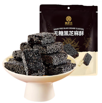 黄老五 无糖黑芝麻酥 162g | CN HLW Black Sesame Cluster Sugar Free 162g