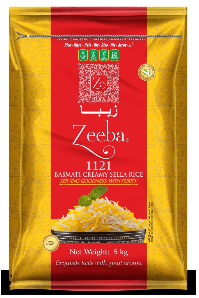 PUNJAB 印度香米 (1121) 5kg /袋 | PUNJAB Basmati Creamy Sella Rice (1121) 5kg /BAG 