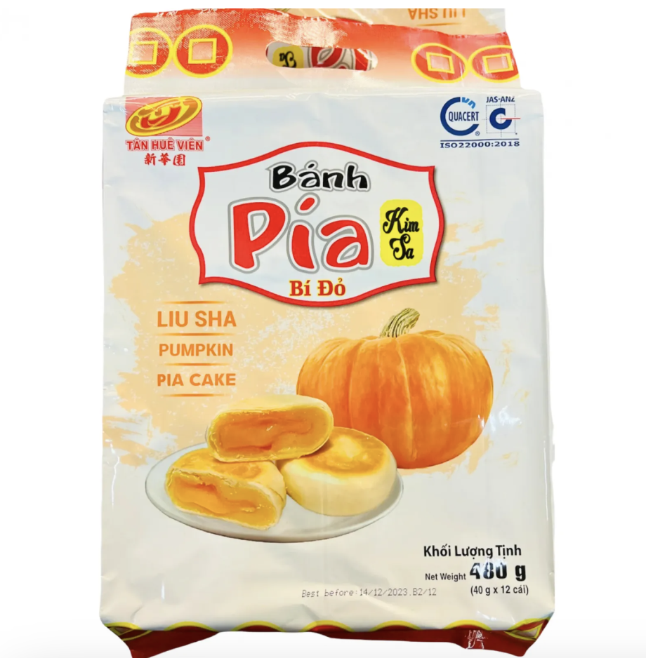 TAN HUE VIEN 流沙南瓜糕点 480g | TAN HUE VIEN Liusha Pumpkin Pia Cake 480g